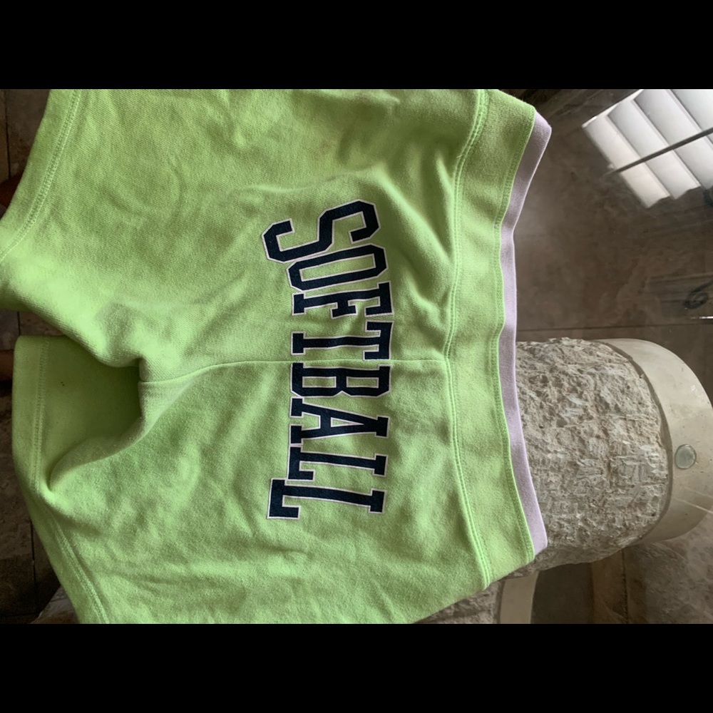Justice Green Graphic Softball Shorts